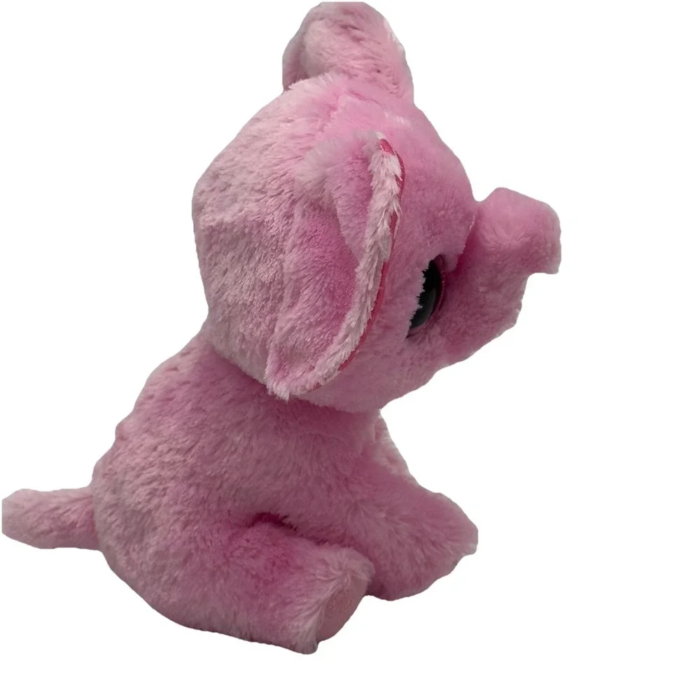 TY Beanie Boos - SUGAR the Elephant Glitter Eyes Regular Size 6 inch TySilk Pink